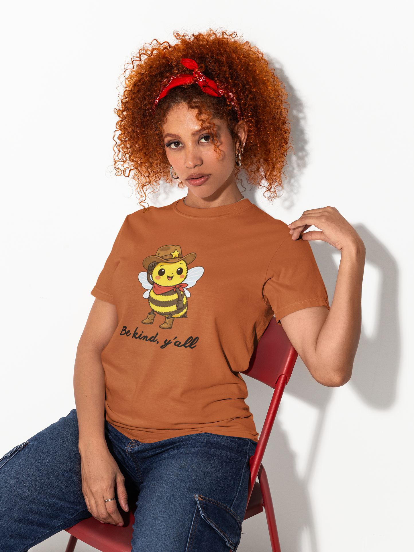 Be kind Y'all Bee Cowboy tshirt in yam