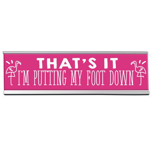 Funny Flamingo Desk Sign 