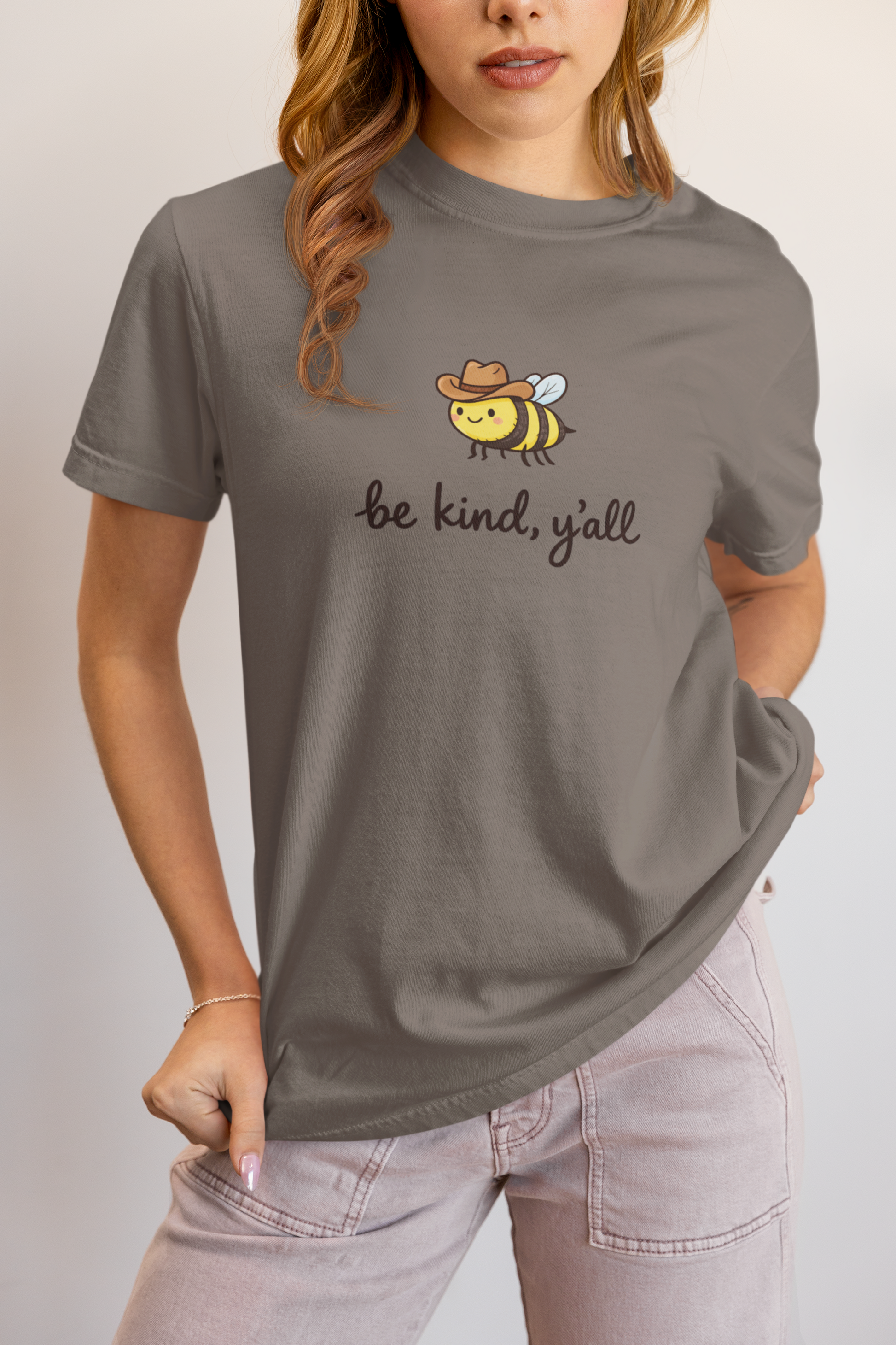 be kind yall tshirt in gray