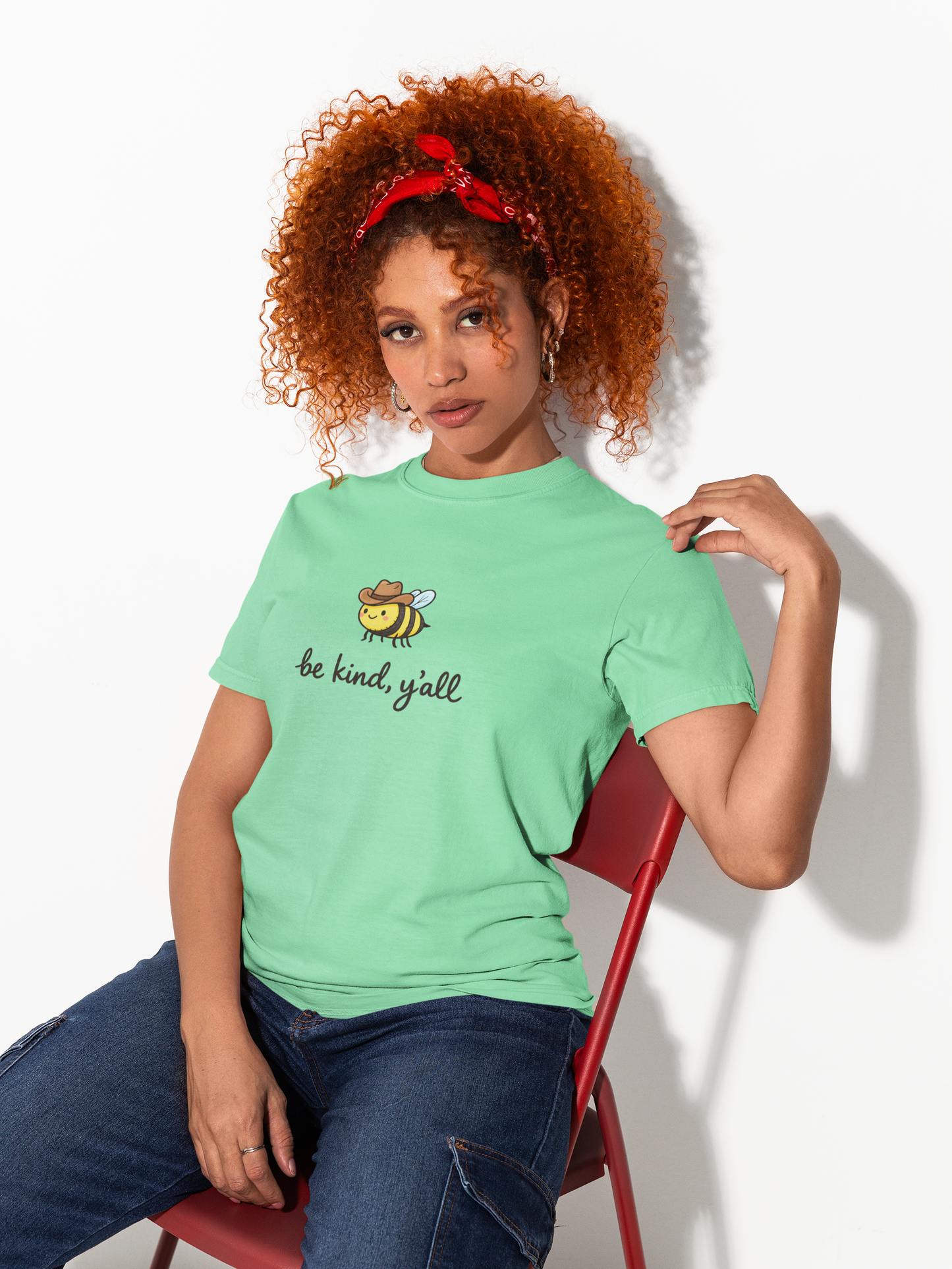be kind yall tshirt in green