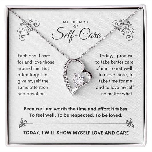 my promise of self car silver necklace
