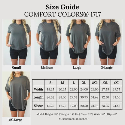 Comfort Colors 1717 Sizing chart video